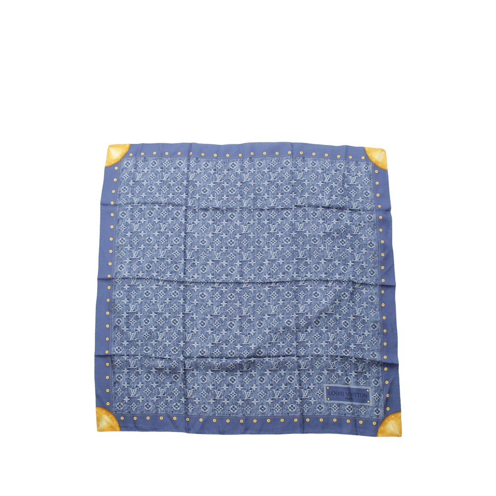 Pre-Loved Louis Vuitton Monogram Denim Silk Scarf